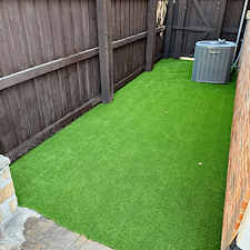 Artificial-Turf-Dog-Run-Side-Yard-Installation-in-Highland-Village-TX 2